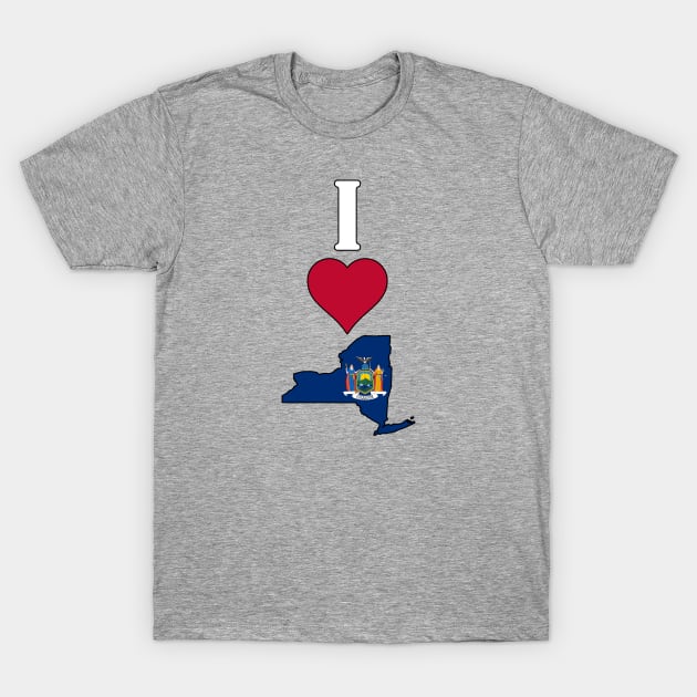 I Love New York Vertical I Heart New York State Flag Map T-Shirt by Sports Stars ⭐⭐⭐⭐⭐